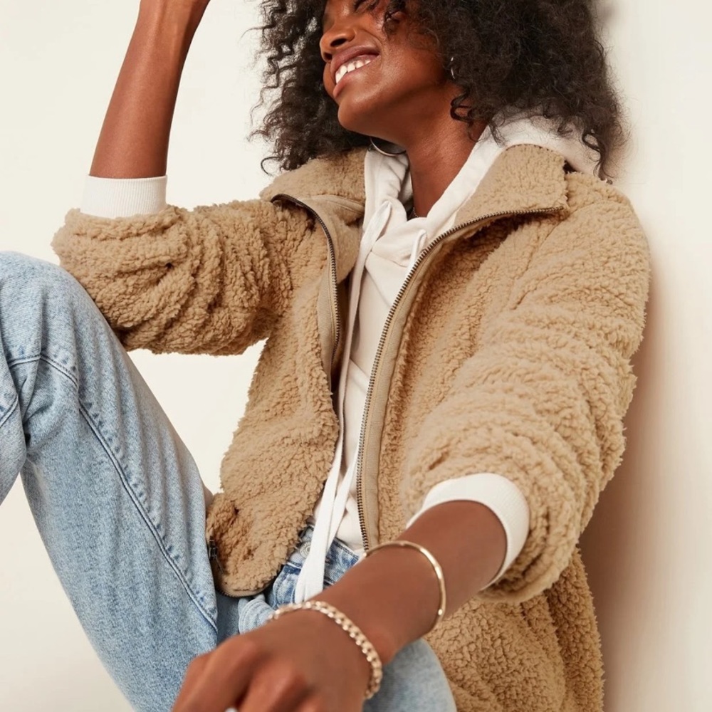 old navy cozy sherpa jacket